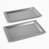 Silver Serving Trays - Set of 2, 16-Inch